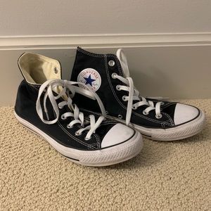 Black high top converse